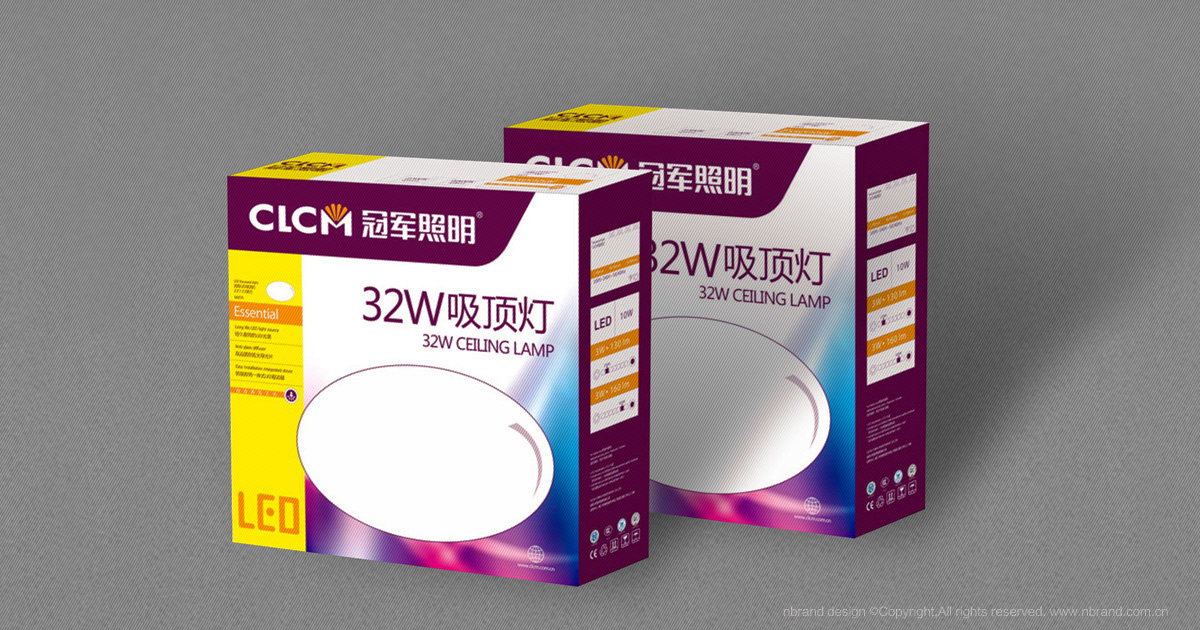 LED品牌:冠軍照明全案策劃、VI標(biāo)志、包裝畫冊(cè)、終端店面